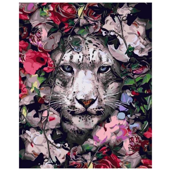 Pictură pe numere Strateg Tigrul in flori SY6302 50 x 40 cm/ Verticală photo 1