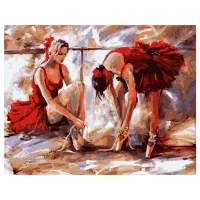 Картина по номерам Strateg Балерина VA-0594 50 x 40 км/ Горизонтальная