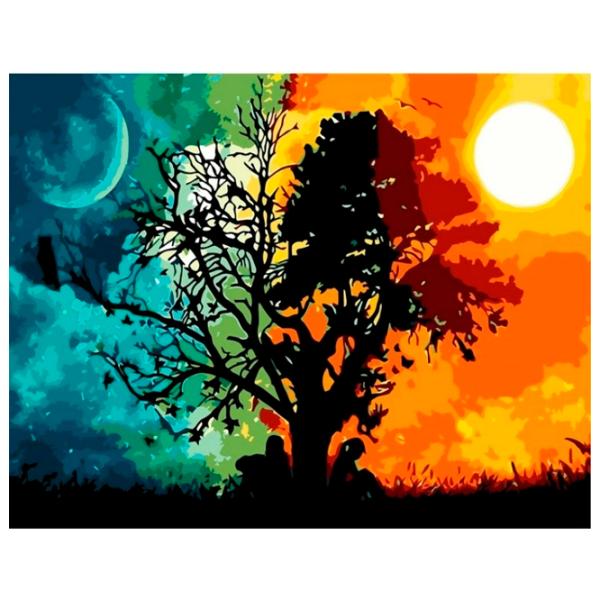 Pictură pe numere Strateg Ziua si noaptea VA-1854 50 x 40 cm/ Orizontală photo 1