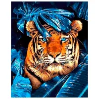 Картина по номерам Strateg Глаза тигра VA-1943 50 x 40 км/ Вертикальная