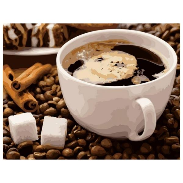 Pictură pe numere Strateg Coffee VA-2657 50 x 40 cm/ Orizontală photo 1