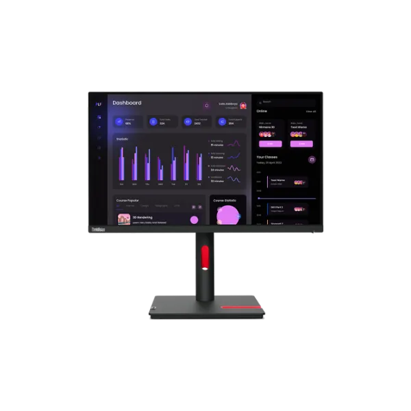 Monitor Lenovo ThinkVision T24i-30 23.8" Full HD 60 Hz / 4 ms / Black photo 1