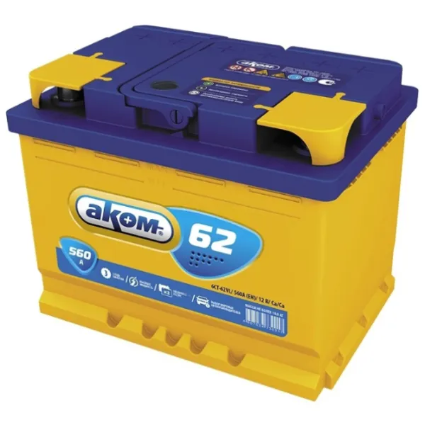 Acumulator auto Akom EFB 6СТ-62VL 560A photo 1 Acumulator auto Akom EFB 6СТ-62VL 560A photo 1