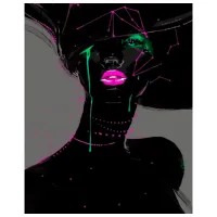 Картина по номерам Strateg Космическая дама VA-3440 50 x 40 км/ Вертикальная