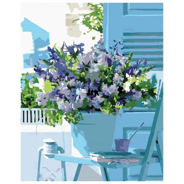 Картина по номерам Strateg Цветы в горшке VA-3615 50 x 40 км/ Вертикальная photo 1