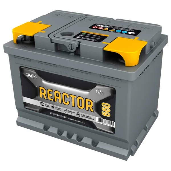 Acumulator auto Akom Reactor 6CT-62VL 660A photo 1 Acumulator auto Akom Reactor 6CT-62VL 660A photo 1