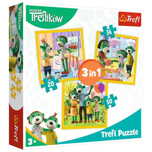 Пазл 2D Trefl 3 in 1 It's fun together 4+/ Количество деталей: 106 photo 1