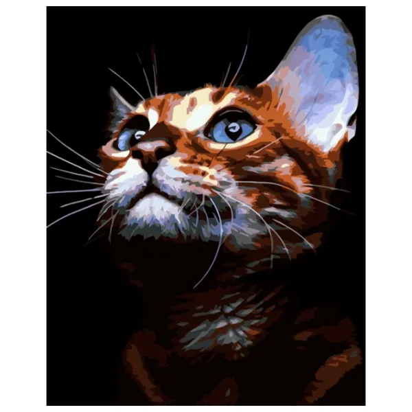 Pictură pe numere Strateg Motan rosu VA-3624 50 x 40 cm/ Verticală photo 1