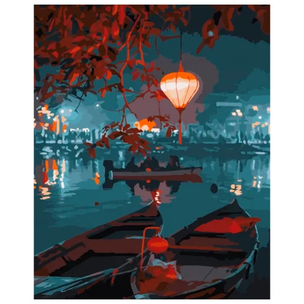 Картина по номерам Strateg Лодки ночью VA-3628 50 x 40 км/ Вертикальная photo 1 Картина по номерам Strateg Лодки ночью VA-3628 50 x 40 км/ Вертикальная photo 1