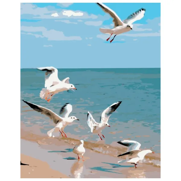 Картина по номерам Strateg Чайки VA-3638 50 x 40 км/ Вертикальная photo 1