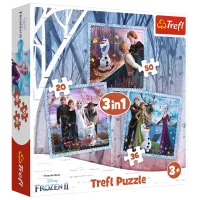 Пазл 2D Trefl 3 in 1 The magical story (Frozen 2) 3+/ Количество деталей: 106