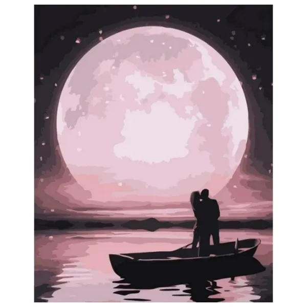 Картина по номерам Strateg Двое в лунном сияние VA-3643 50 x 40 км/ Вертикальная photo 1