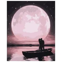 Картина по номерам Strateg Двое в лунном сияние VA-3643 50 x 40 км/ Вертикальная