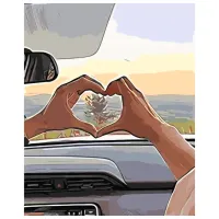 Картина по номерам Strateg Любовь у машины VA-3648 50 x 40 км/ Вертикальная