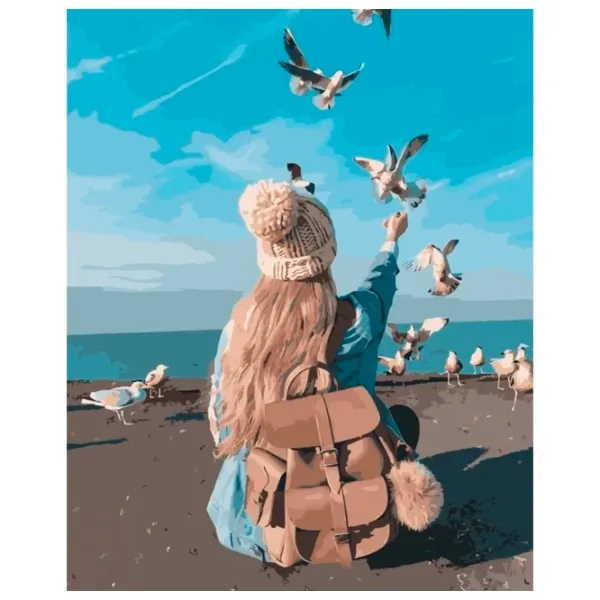 Картина по номерам Strateg Рядом с водой VA-3654 50 x 40 км/ Вертикальная photo 1