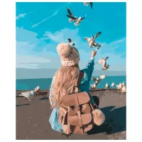 Картина по номерам Strateg Рядом с водой VA-3654 50 x 40 км/ Вертикальная