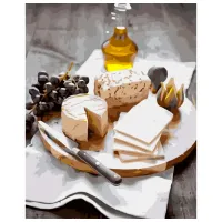 Картина по номерам Strateg Сырная нарезка VA-3677 50 x 40 км/ Вертикальная