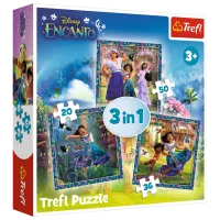 Пазл 2D Trefl 3 in 1 Disney Encanto 3+/ Количество деталей: 106