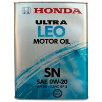 Моторное масло Honda Ultra LEO 0W-20 SN 0W-20 4 л синтетическое