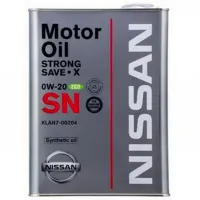 Моторное масло Nissan Strong Save X 0W-20 SN 0W-20 4 л синтетическое