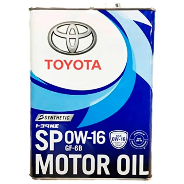 Моторное масло Toyota Castle Motor Oil SP 0W-16 0W-16 4 л синтетическое photo 1