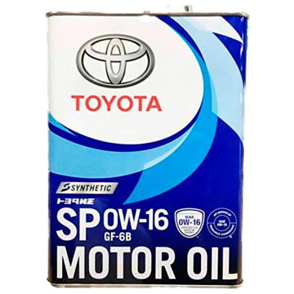 Моторное масло Toyota Castle Motor Oil SP 0W-16 0W-16 4 л синтетическое photo 1
