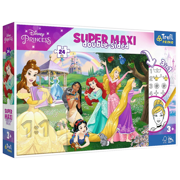 Пазл 2D Trefl Maxi - Disney Happy Princesses 3+/ Количество деталей: 24 photo 1