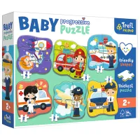 Пазл 2D Trefl 6 in 1 Professions and vehicles 2+/ Количество деталей: 22