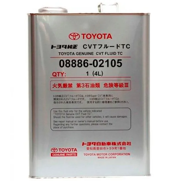Трансмиссионное масло Toyota CVT Fluid TC 4 л/ синтетическое/ CVT photo 1