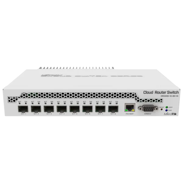 Коммутатор Mikrotik CRS309-1G-8S+IN Белый photo 1