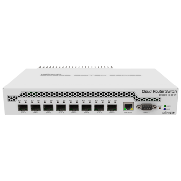 Коммутатор Mikrotik CRS309-1G-8S+IN Белый photo 1