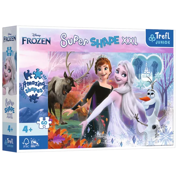 Пазл 2D Trefl Dancing sisters (Frozen) 4+/ Количество деталей: 60 photo 1