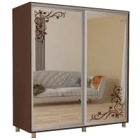 Dulap cupe Mobildor-Lux ARON 2300 desen 2226 230 x 60 x 220 / LPAL / Wenghe