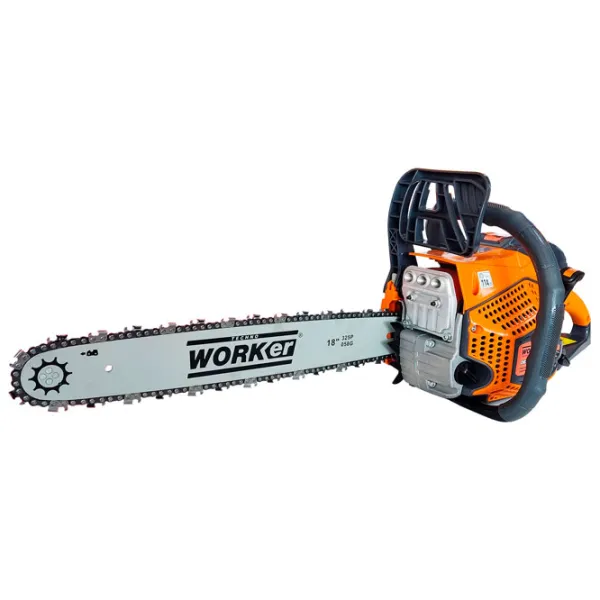 Цепная пила Technoworker DB5802 PRO бензиновая/ Оранжевый photo 1