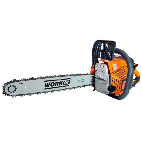 Цепная пила Technoworker DB5802 PRO бензиновая/ Оранжевый photo 1