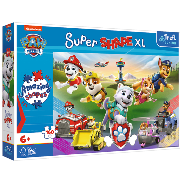 Пазл 2D Trefl Paw Patrol Jumping dogs 6+/ Количество деталей: 160 photo 1