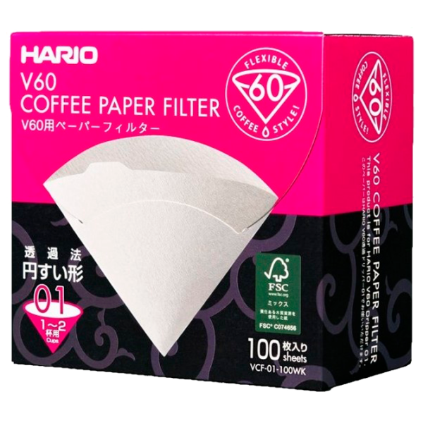 Кофейный фильтр Hario VCF-01-100WK pentru a prepara cafeaua prin metoda "pourover photo 1
