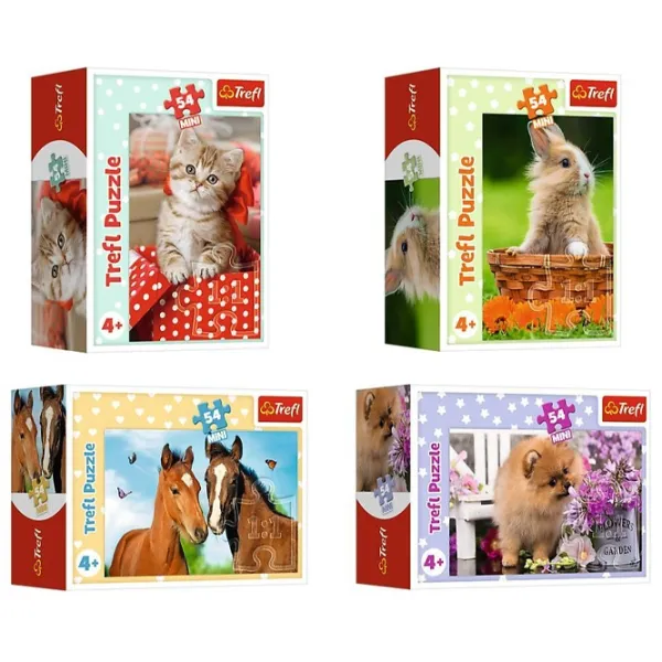 Пазл 2D Trefl Lovely animals 4+/ Количество деталей: 54 photo 1
