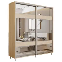 Dulap pentru haine Glisant Mobildor-Lux Aron 2300 K3 3025 230 x 60 x 220 / PAL / Stejar Sonoma