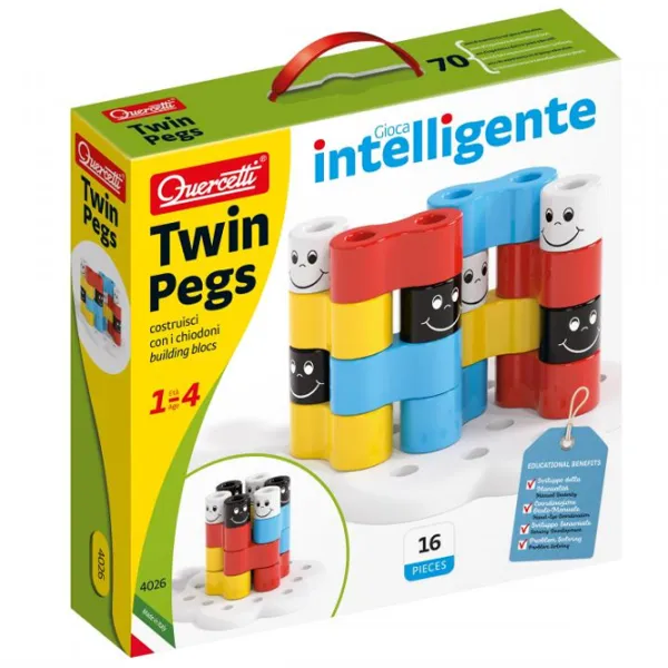 Конструктор Quercetti Twin Pegs Классический/ Разноцветный photo 1