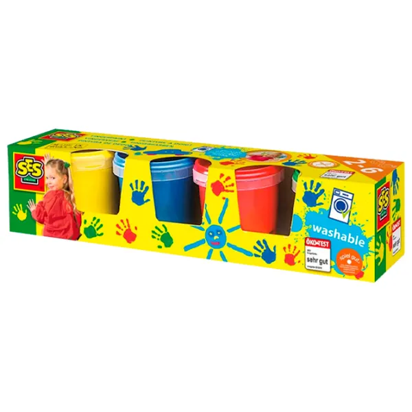 Set de creație SES Finger Paint 4 Colours 00305 3+/ Multicolor Multicolor photo 1