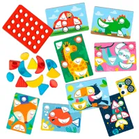 Set de creație SES My first - Mosaic with shapes 14420S 3+/ Multicolor Multicolor