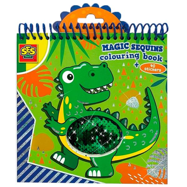 Set de creație SES Magic Sequins Colouring Book 00116S 3+/ Multicolor photo 1