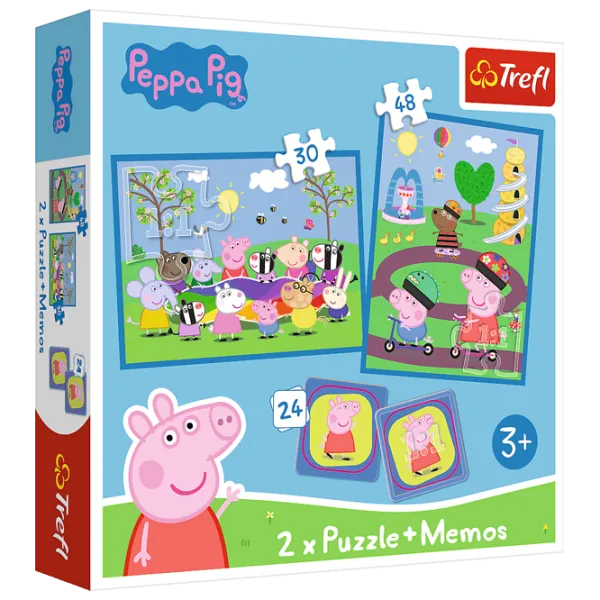 Пазл 2D Trefl 2 in 1 Happy moments with Peppa Pig 3+/ Количество деталей: 78 photo 1 Пазл 2D Trefl 2 in 1 Happy moments with Peppa Pig 3+/ Количество деталей: 78 photo 1