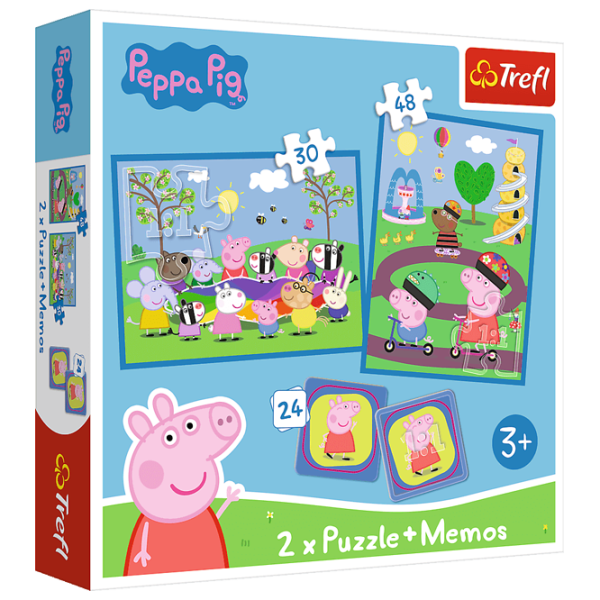 Пазл 2D Trefl 2 in 1 Happy moments with Peppa Pig 3+/ Количество деталей: 78 photo 1 Пазл 2D Trefl 2 in 1 Happy moments with Peppa Pig 3+/ Количество деталей: 78 photo 1