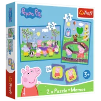 Пазл 2D Trefl 2 in 1 Happy moments with Peppa Pig 3+/ Количество деталей: 78