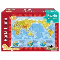 Пазл 2D Noriel Карта мира 6+/ Количество деталей: 100