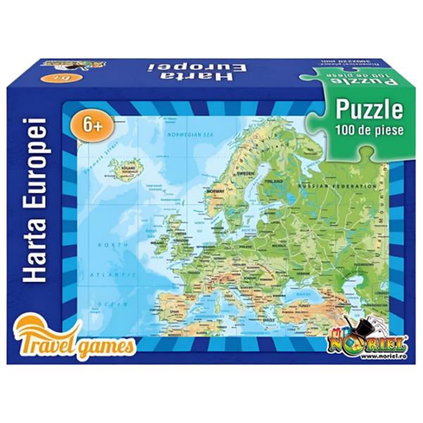 Puzzle 2D Noriel Harta Europei 6+/ Numărul de piese: 100 photo 1 Puzzle 2D Noriel Harta Europei 6+/ Numărul de piese: 100 photo 1