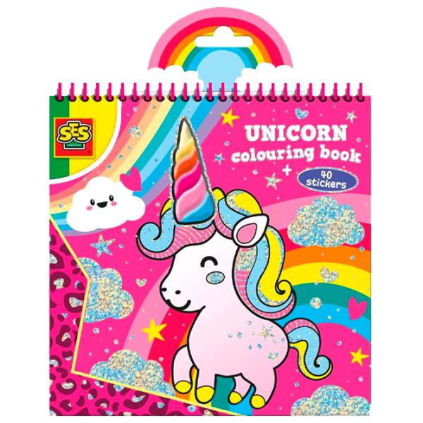 Set de creație SES Unicorn colouring book 00111 3+/ Multicolor Multicolor photo 1