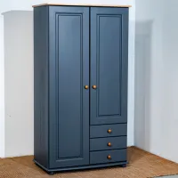 Шкаф Классический Mobicasa Dumbo 2 99 x 52см x 183 / Дерево / Графит антик